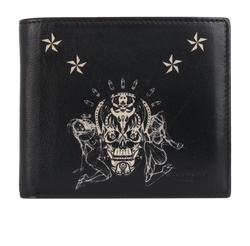 Givenchy Skull Print Wallet, Leather, Black, MII, 3*